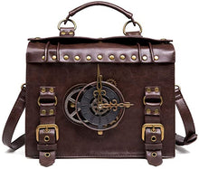 Cargar imagen en el visor de la galería, Bolso en Piel Estilo Steampunk para Hombre y mujer.
