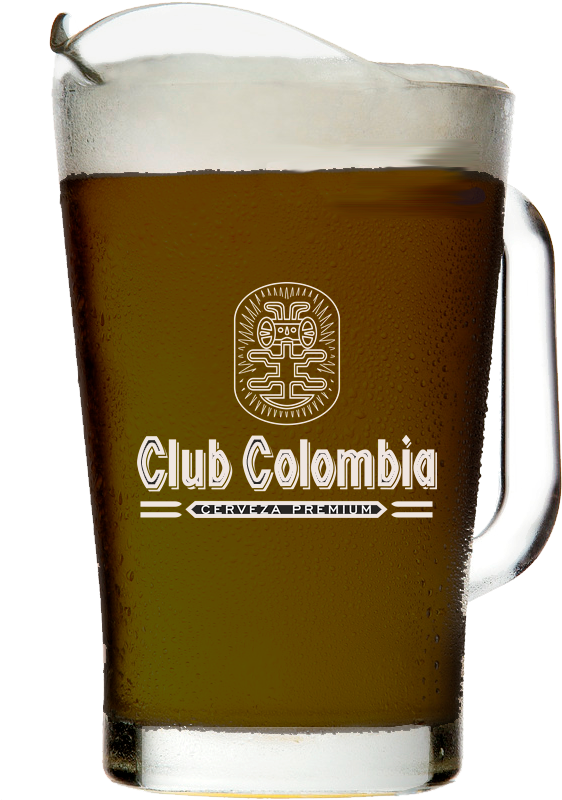 JARRA DE CERVEZA CLUB COLOMBIA NEGRA