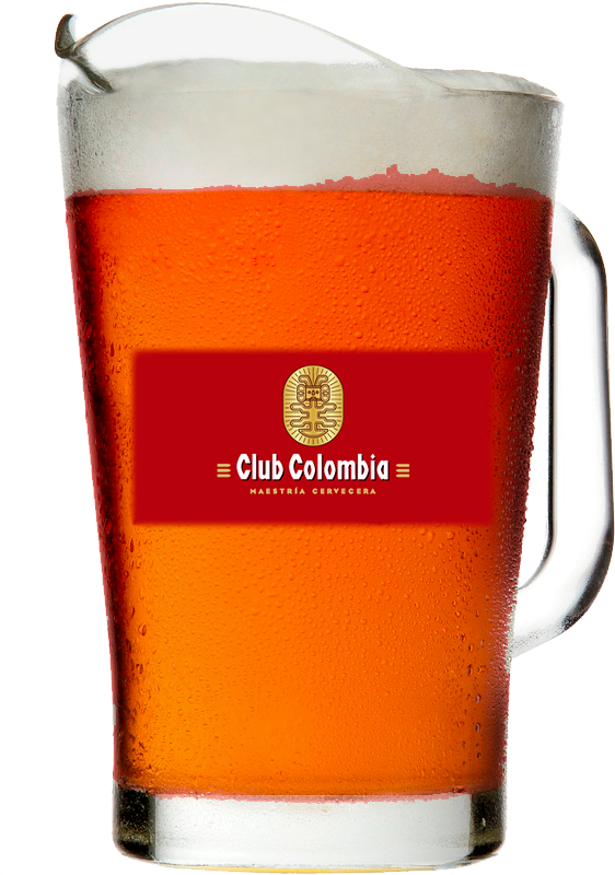 JARRA DE CERVEZA CLUB COLOMBIA ROJA